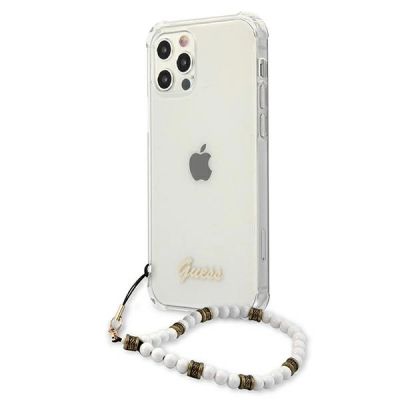 2. Guess GUHCP12MKPSWH iPhone 12/12 Pro 6.1" Transparent Hardcase White Pearl