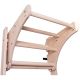 19. GYMNASTIC WOODEN AND METAL WALL BAR WITH 4 HANDLES WITH A WOODEN BAR BENCHK 211W