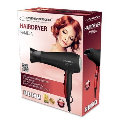 5. Esperanza Pamela EBH004K hair dryer (2200W; black)