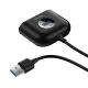4. HUB Baseus Square USB-A to 1x USB-A 3.2 Gen 1 / 3x USB 2.0 with 1m cable - black
