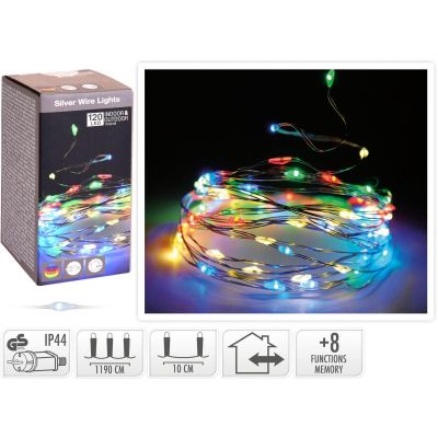 10. WIRE GARLAND LAMPS 120 LED MULTICOLOR