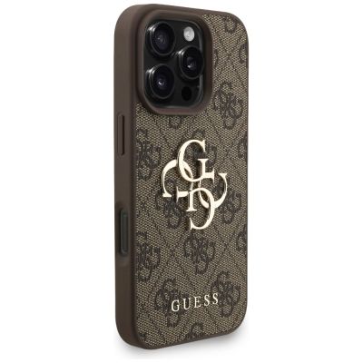 4. Guess 4G Strap 4G Classic Logo Case for iPhone 16 Pro - Brown