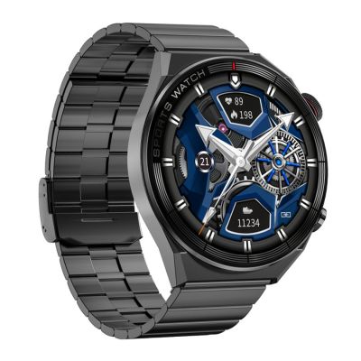 3. Rubicon RNCE99 Black Metal + Silicon Smartwatch SMARUB194