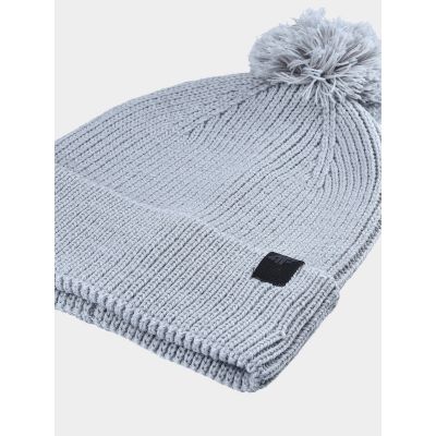 2. Unisex winter hat with pompom 4F 4FWAW24ACAPU472-27S