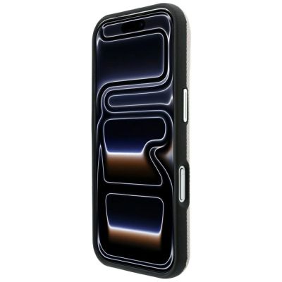 5. Karl Lagerfeld Grained Embossed Ring & Kameo Logo MagSafe Case for iPhone 18 Pro / 17 Pro - Beige