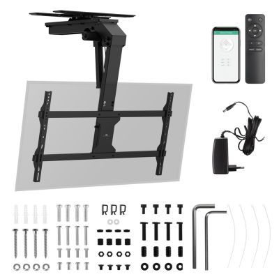 11. Maclean electric TV mount, ceiling mount, Tuya compatible, max. VESA 800x400, horizontal adjustment +90°~-90°, for TV 43-86", max. 45kg, MC-109 T