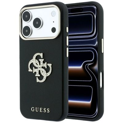 Guess Smooth & Big Strass Logo Case for iPhone 18 Pro Max / 17 Pro Max - Black