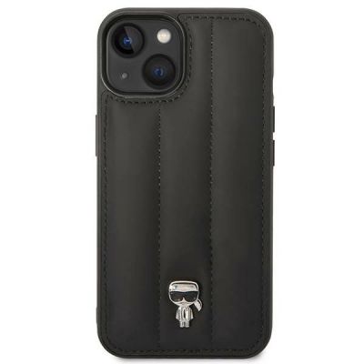 3. Karl Lagerfeld Puffy Ikonik Pin Case for iPhone 14 Plus - Black