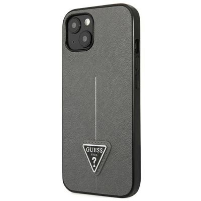 2. Guess GUHCP13SPSATLG iPhone 13 mini 5,4 "silver / silver hardcase SaffianoTriangle Logo