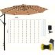 8. SOLAR GARDEN UMBRELLA LIGHTING 5M 72LED