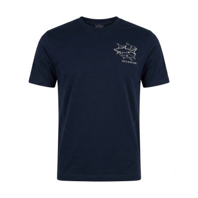 5. Paul&Shark Men's Cotton T-shirt Navy Blue 26411035-13 - Classic Cut