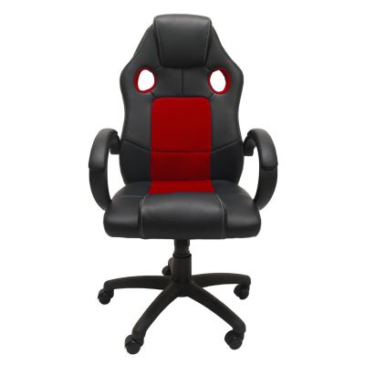 2. ENZO SWIVEL CHAIR RED BLACK