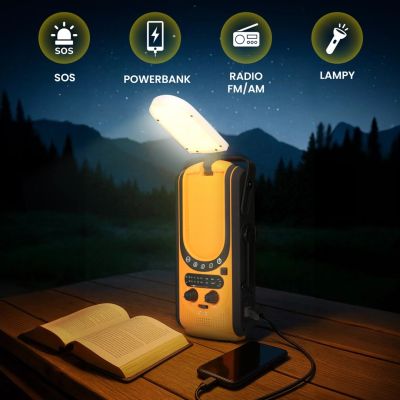 18. Extralink Power Ranger EPS-6000 | Powerbank | 6000mAh, FM Radio, LED Light, Dynamo, Solar Panel