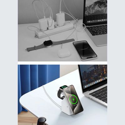 12. Duzzona W20 15W 4in1 inductive charger for iPhone / AirPods / Apple Watch with night lamp - white
