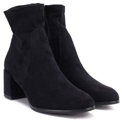 4. Black Sergio Leone BT-55 women's ankle boots with a block heel