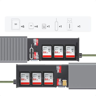 3. Ugreen 2-in-1 memory card reader with organizer - gray
