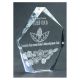 Engraved glass trophy with case