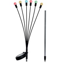 SOLAR LAMP DANCING IN THE WIND, COLORFUL BALLS, 6 LEDS, 72CM