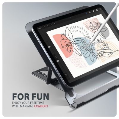 7. Axagon STND-LAG Laptop-Ständer, höhenverstellbar, faltbar, Aluminum Notebook and tablet stand Gray 43.9 cm (17.3")