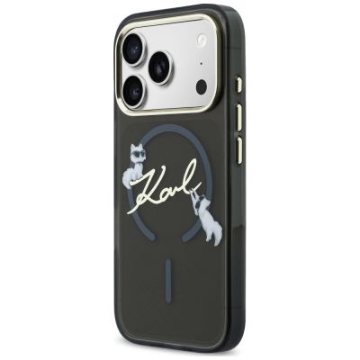2. Karl Lagerfeld Script Logo MagSafe Case for iPhone 18 Pro Max / 17 Pro Max - Black