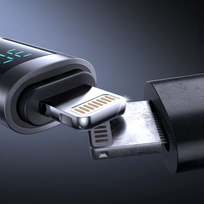 5. Joyroom S-A16 Pro Prism Series 30W USB-C - Lightning Cable with Display 1.2m - Black