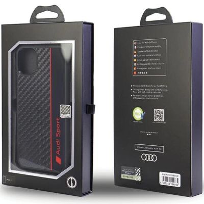 5. Audi Carbon Fiber Stripe iPhone 11 / Xr 6.1" black/black hardcase AUS-TPUPCIP11-R8/D1-BK