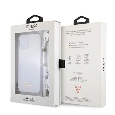 8. Guess GUHCP12LKPSWH iPhone 12 Pro Max 6.7" Transparent Hardcase White Pearl