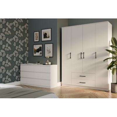 6. ROMANA WARDROBE 160X205 WHITE WITHOUT MIRROR