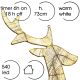 3. REINDEER LIGHT DECORATION 79X73CM 540LED GOLD