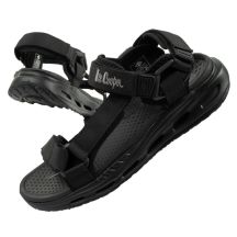 Lee Cooper men's shoes with velcro straps for summer, lightweight black