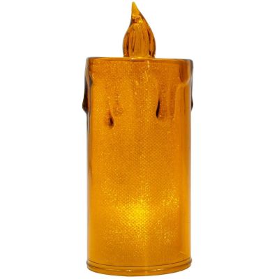 23. DECORATIVE CANDLE 10.5 CM AMBER WARM WHITE 1 LED