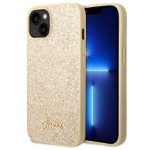 Guess GUHCP14SHGGSHD iPhone 14 6.1" gold/gold hard case Glitter Script
