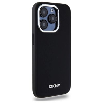 4. DKNY Plain Logo MagSafe iPhone 15 Pro Max Case - Black