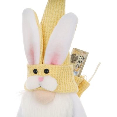 10. YELLOW BUNNY 20CM WITH GIFT BAG SPRING DECORATION