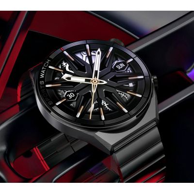 14. Rubicon RNCE99 Black Metal + Silicon Smartwatch SMARUB194
