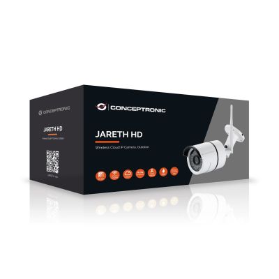 2. Conceptronic JARETH HD Wireless Cloud IP Camera - Network Security Camera - Outdoor - Weatherproof - Color (Day & Night) - 1.3 MP - 1280 x 720 - 720p - Fixed Focus - Wireless - Wi-Fi - LAN 10/100 - H.26