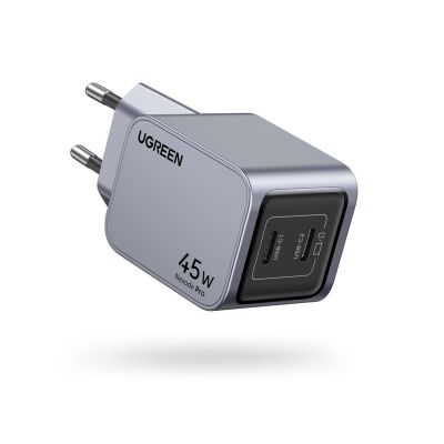 4. Ugreen Nexode Pro 35008 2x USB-C, GaN, 45W Wall Charger - Gray