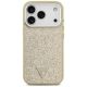 3. Guess Glitter Triangle Logo MagSafe Case for iPhone 17 Pro - Gold
