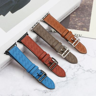 8. Strap Leather for Apple Watch 38 / 40 / 41 mm band bracelet - dark brown