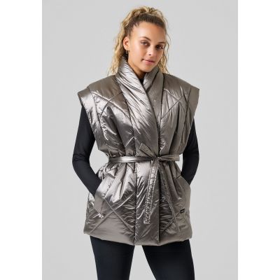 2. CASALL Mellow Wrap Quilt Vest Gray