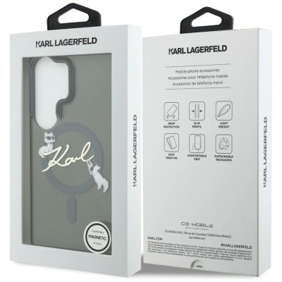 8. Karl Lagerfeld IML KC Script MagSafe Case for Samsung Galaxy S26 Ultra - Black