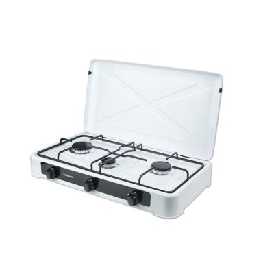 2. 3-Burner Portable Gas Cooker Ravanson K-03T (White)