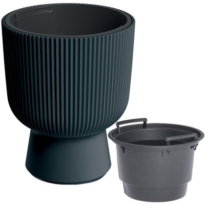 10. MILLY FLOWER POT ON LEG DIAMETER 30 CM ANTHRACITE