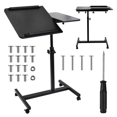 MACLEAN MOBILE DESK/LAPTOP STAND, BLACK, HEIGHT ADJUSTMENT 59-89CM, MAX. 30KG MC-121 B