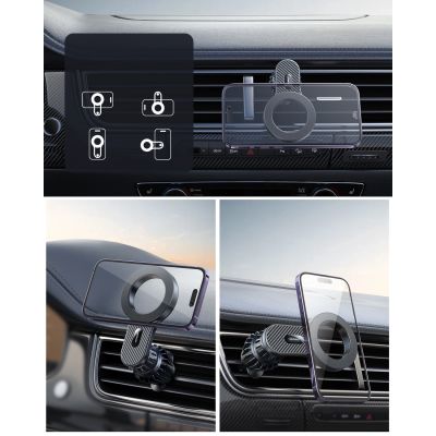 14. Magnetic car holder for iPhone with MagSafe Joyroom JR-ZS355 - black
