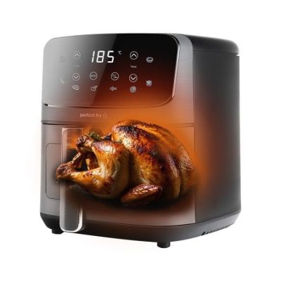 9. ELDOM FAT-FREE FRYER FR45 FRITELO 1500W TEMP REGULATION 80-200°C GLASS WINDOW IN THE CONTAINER TOUCHSCREEN CONTROL PANEL