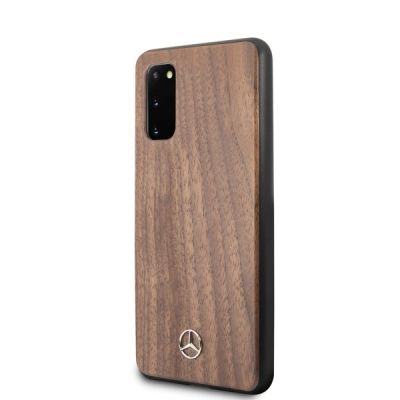 2. Mercedes Wood Line Walnut Case for Samsung Galaxy S20 - Brown