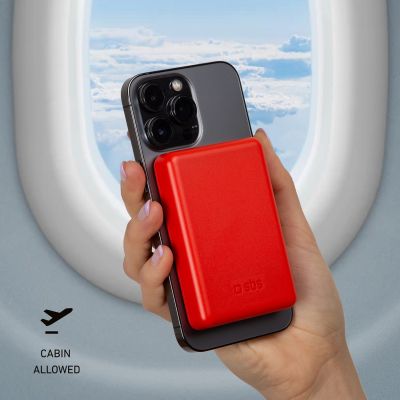 3. Powerbank SBS TEBB5000MAG1CR 5000 mAh compatible with MagSafe - red