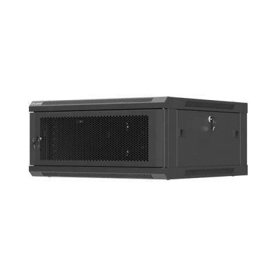 16. LANBERG WALL-HUNG RACK CABINET 19" 4U 600X600 BLACK PERFORATED DOORS (FLAT PACK)