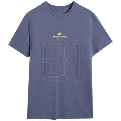 2. Men's T-shirt 4F M2961 denim 4FWAW25TTSHM2961 32S